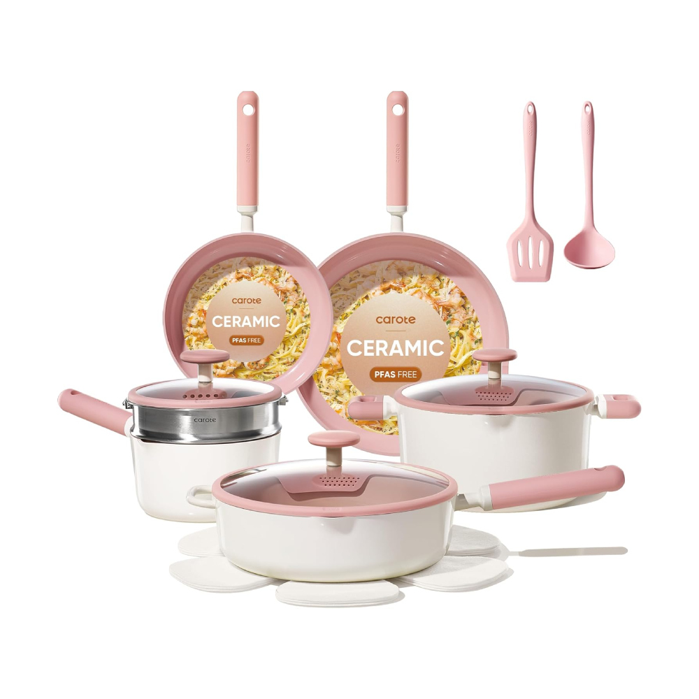 Pink Cookware Set by CAROTE